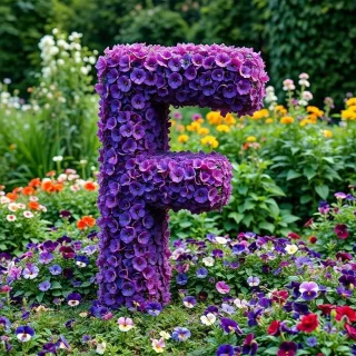 Pansies 2 — letter F