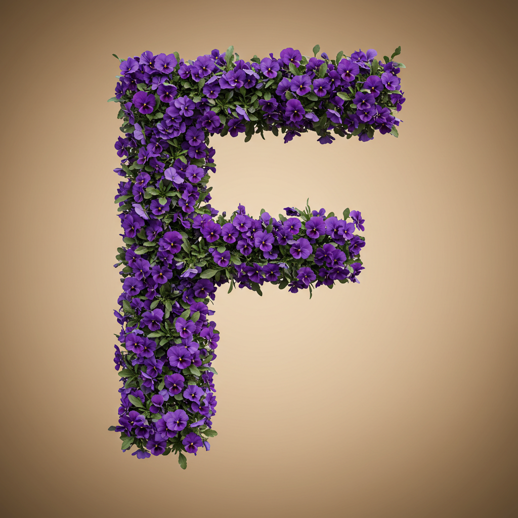 Pansies 3 — letter F