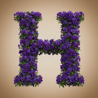 Pansies 3 — letter H