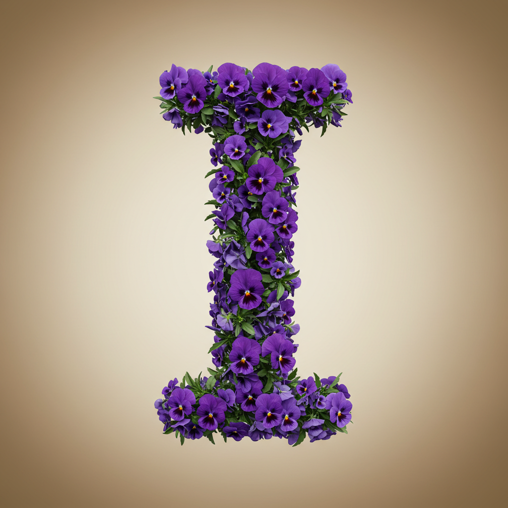 Pansies 3 — letter I