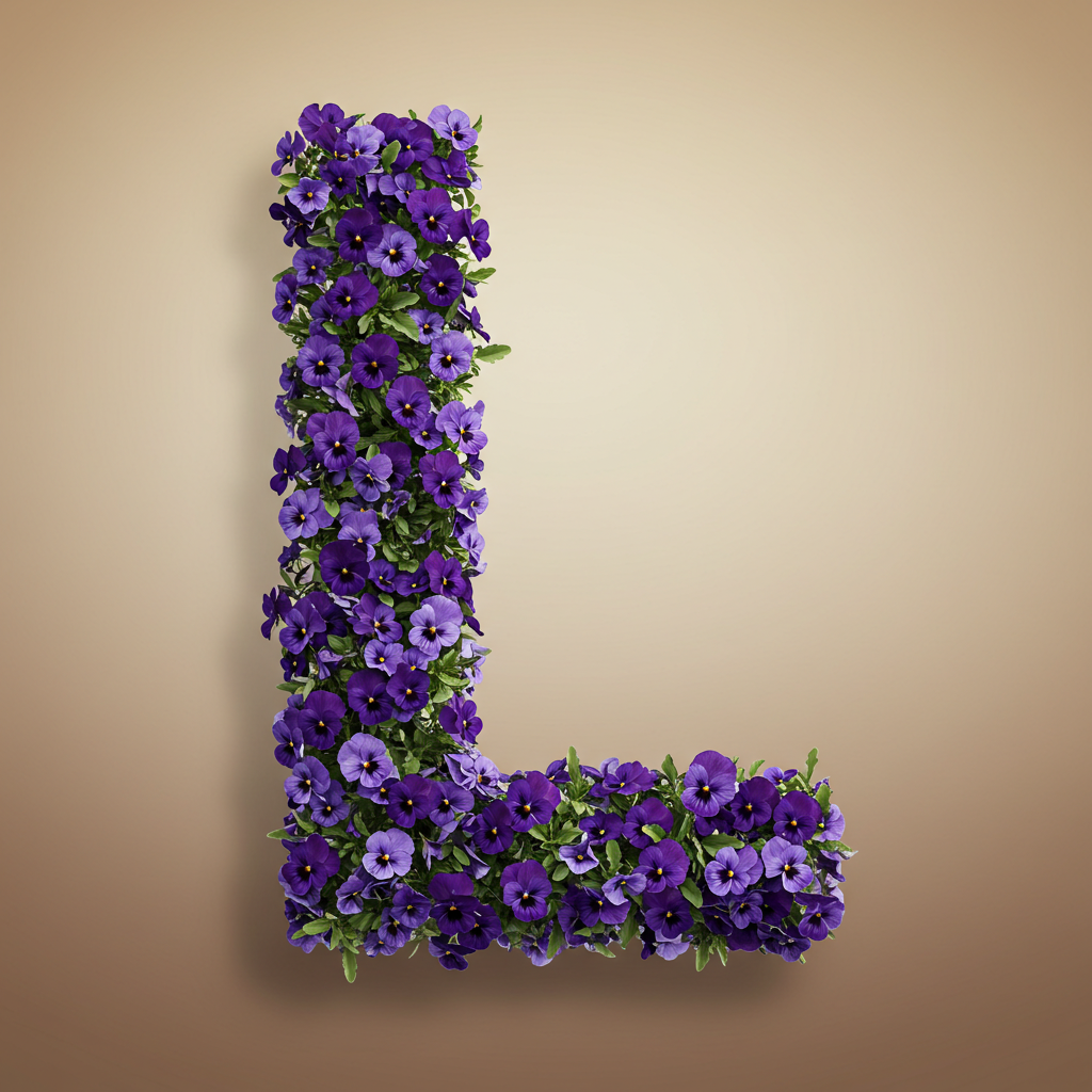 Pansies 3 — letter L