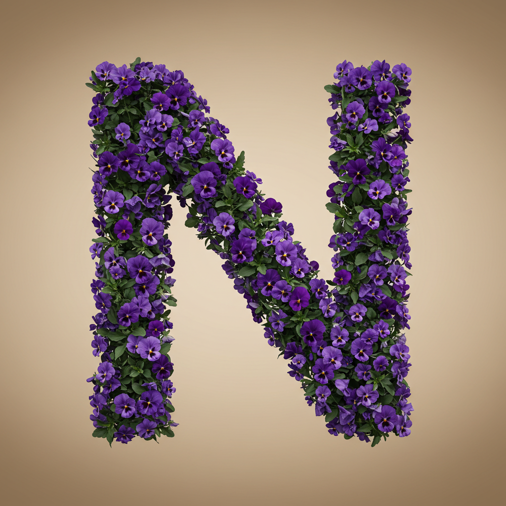Pansies 3 — letter N