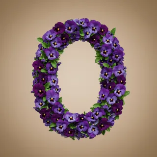 Pansies 3 — letter O