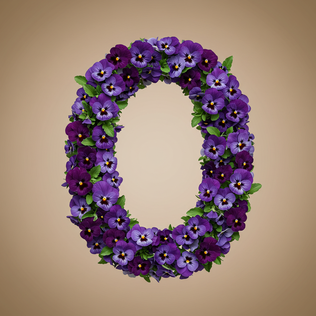Pansies 3 — letter O