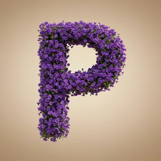 Pansies 3 — letter P