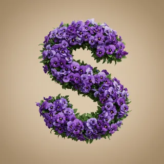 Pansies 3 — letter S