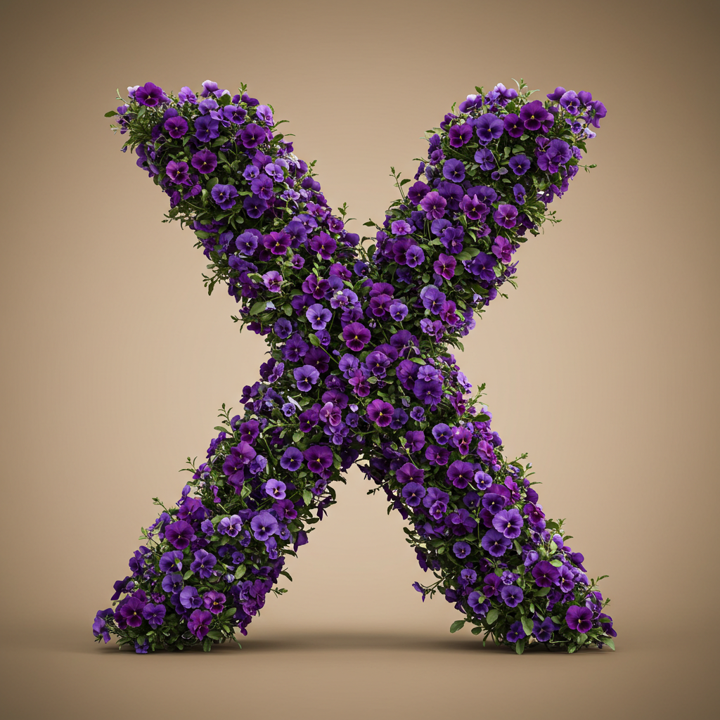 Pansies 3 — letter X