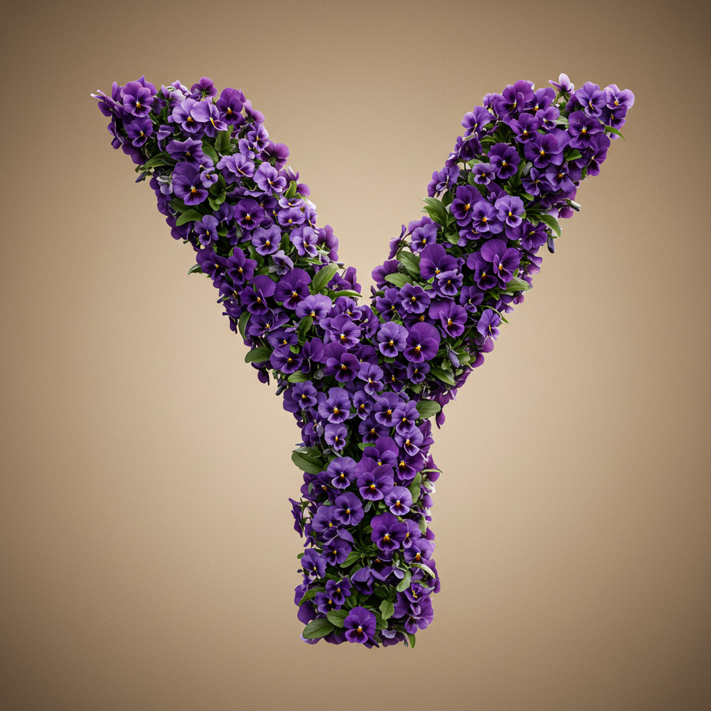 Pansies 3 — letter Y