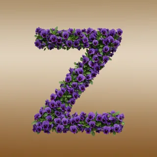 Pansies 3 — letter Z (variant 2)