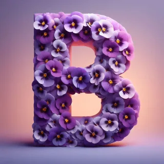 Pansies — letter B