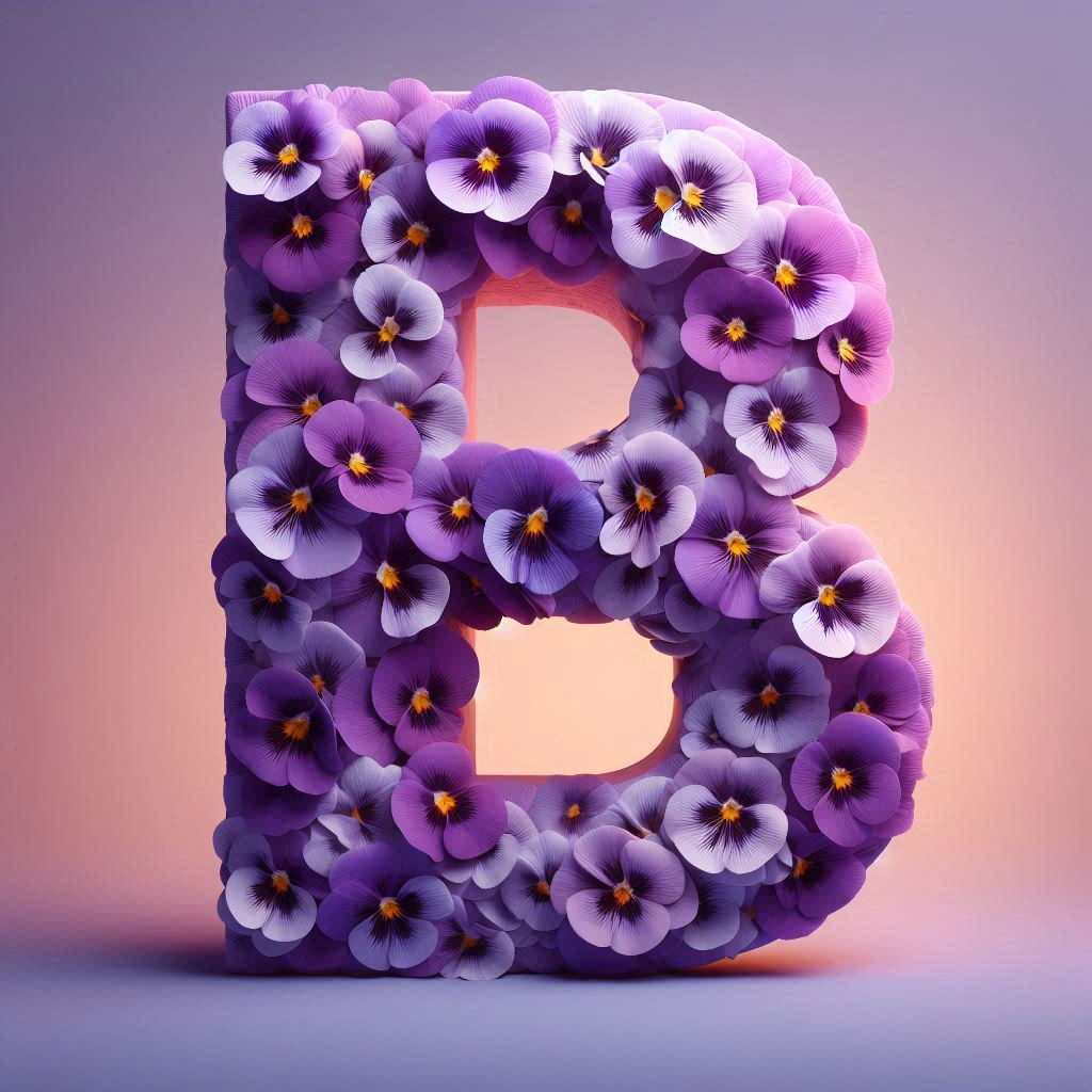 Pansies — letter B