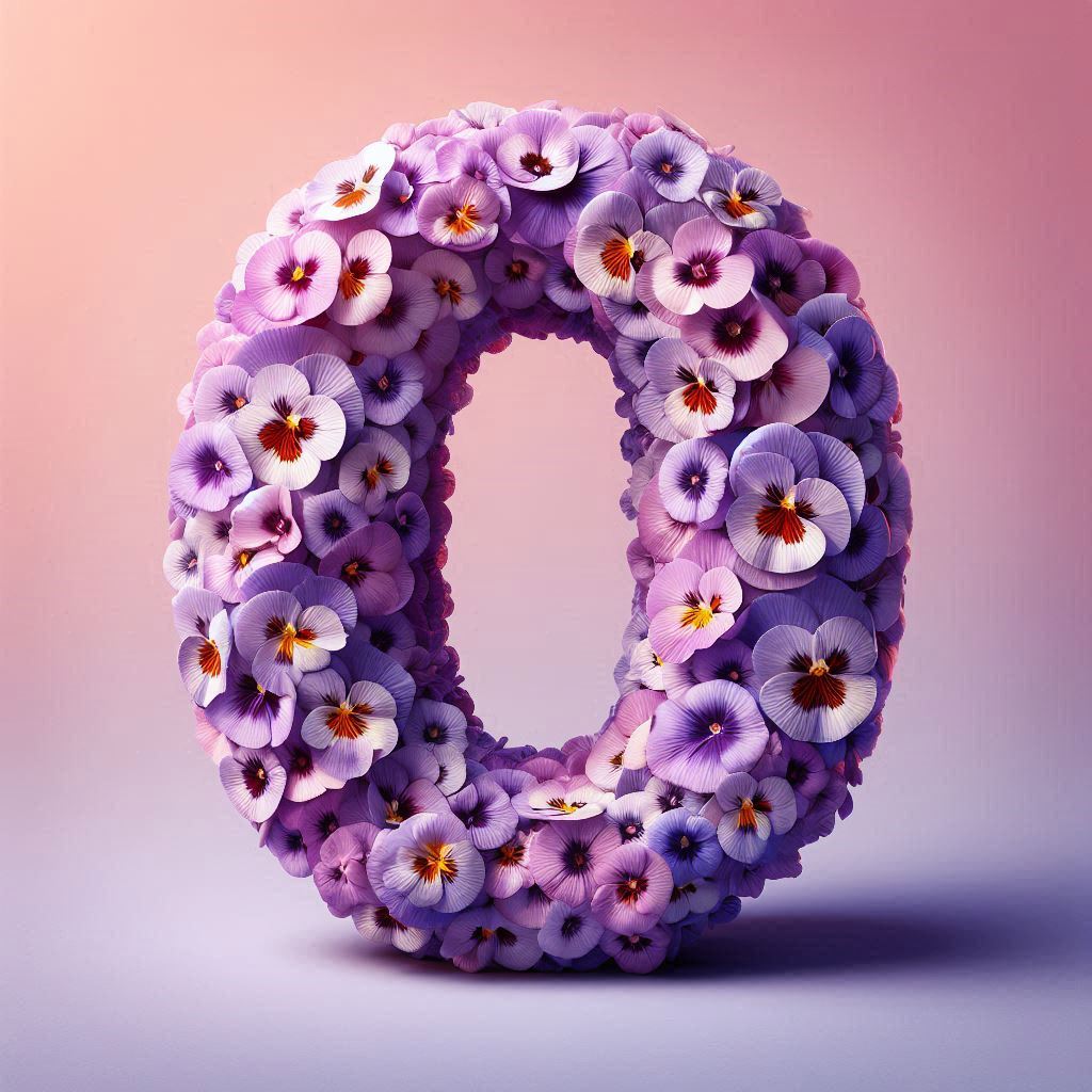 Pansies — letter O