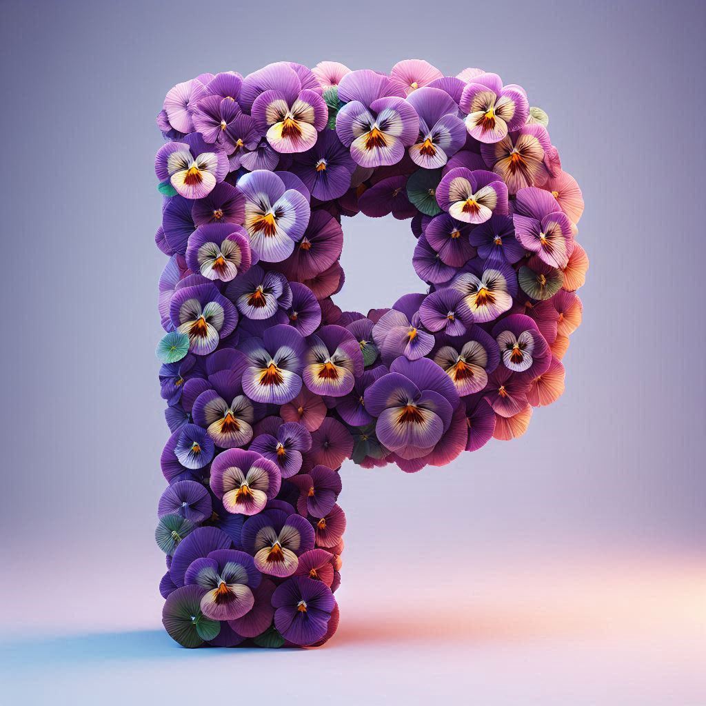 Pansies — letter P