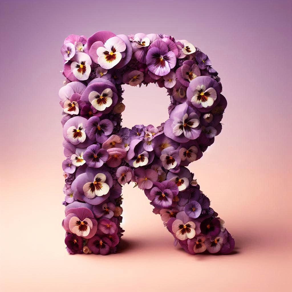 Pansies — letter R
