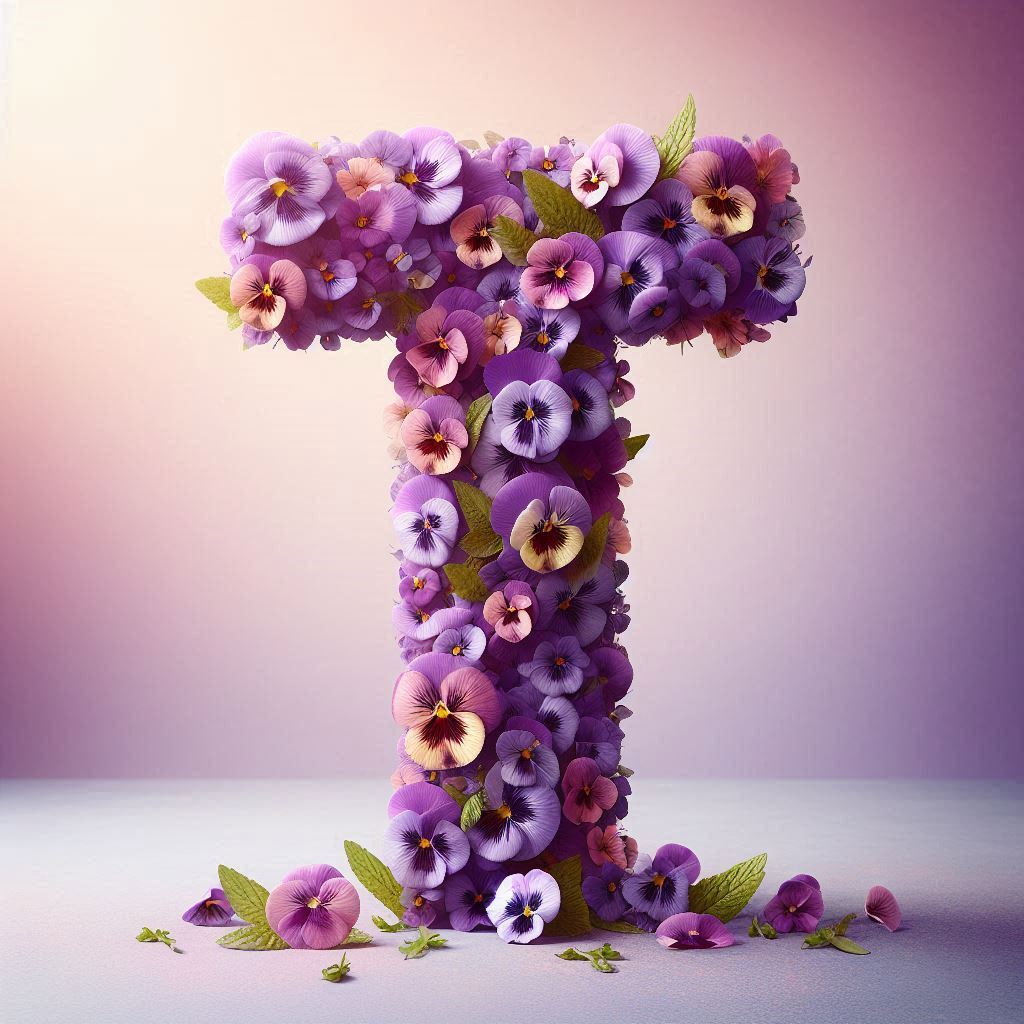 Pansies — letter T
