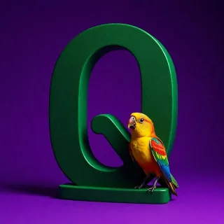 Parrot — letter Q