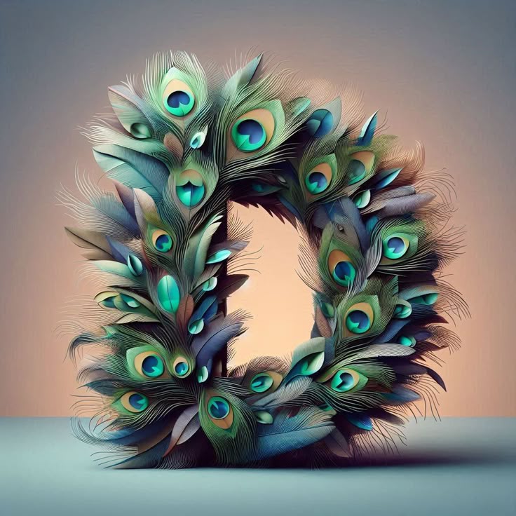 Peacock feathers — letter D