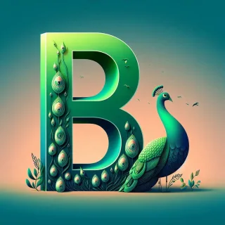 Peacock — letter B