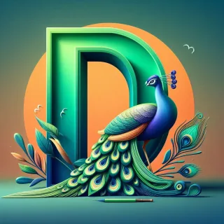 Peacock — letter D