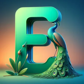 Peacock — letter E