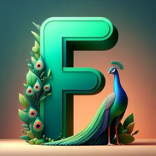 Peacock — letter F