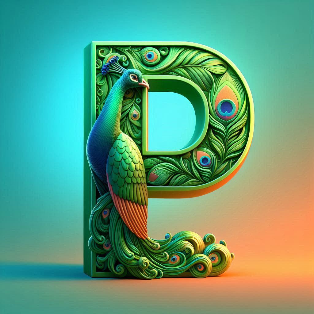 Peacock — letter P