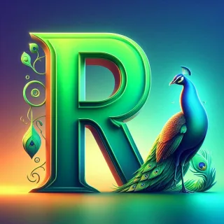 Peacock — letter R