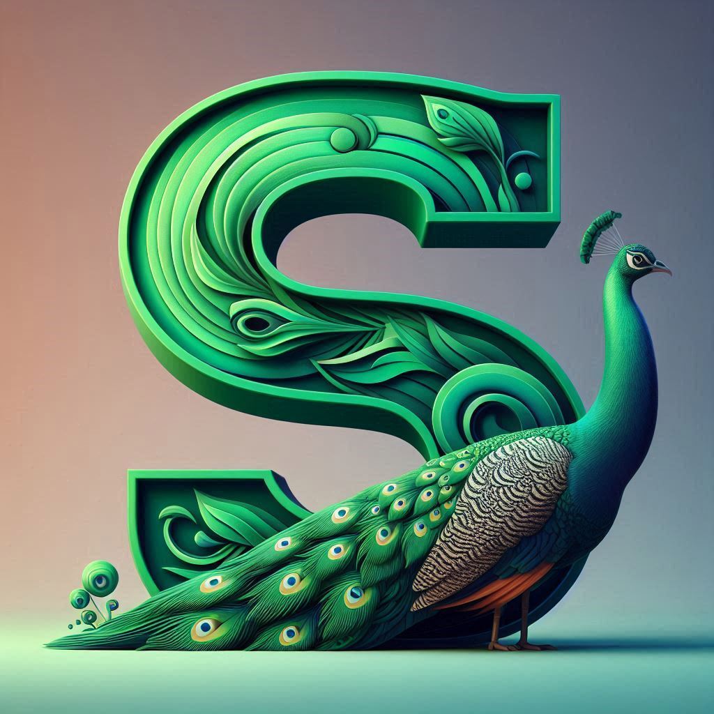 Peacock — letter S