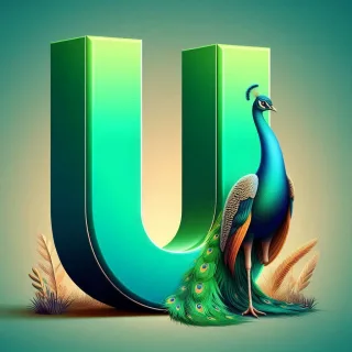 Peacock — letter U