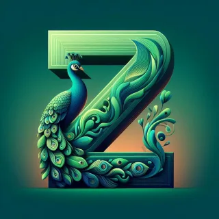 Peacock — letter Z