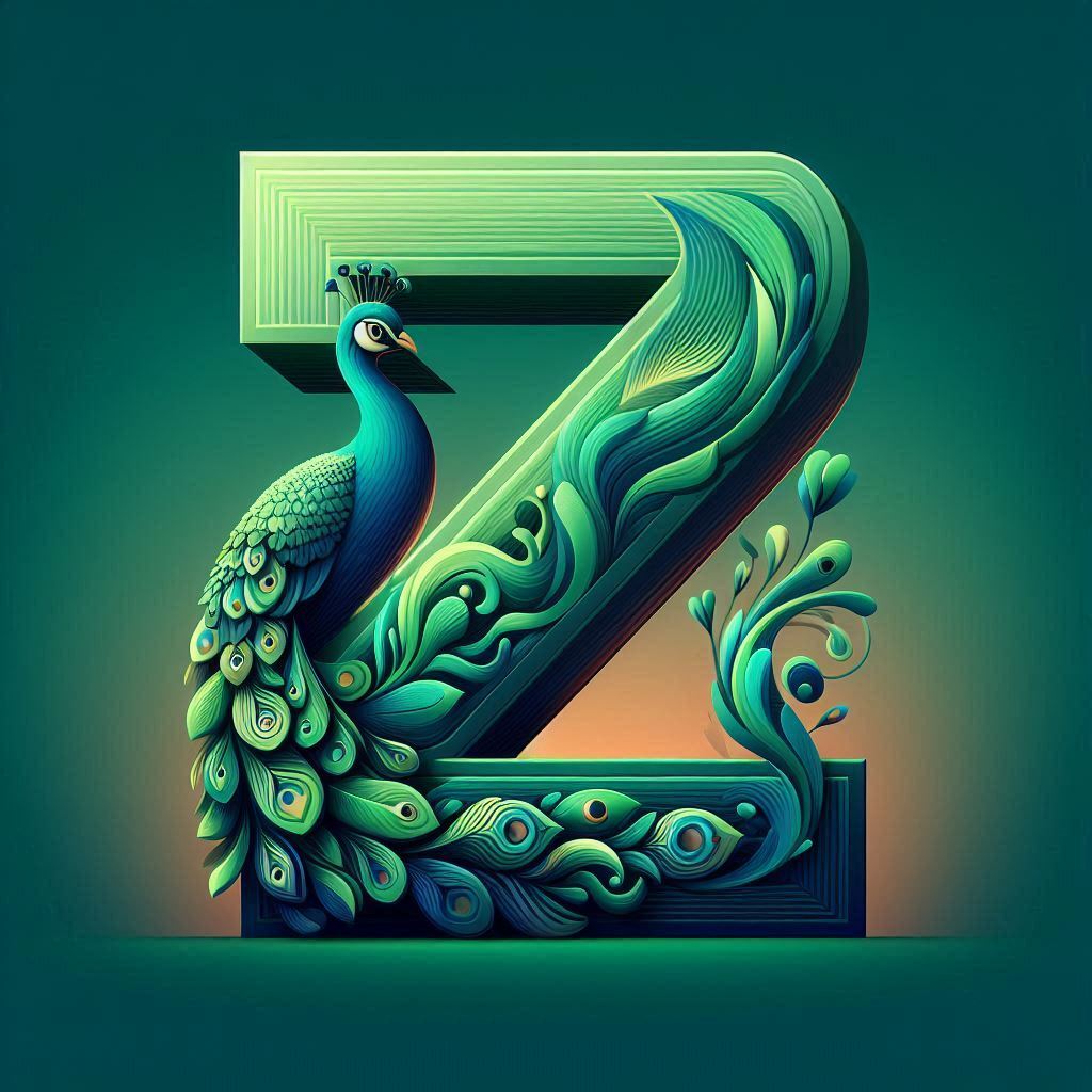 Peacock — letter Z