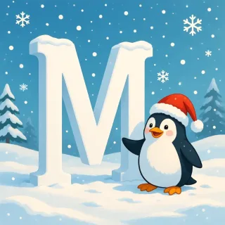 Penguin 2 — letter M