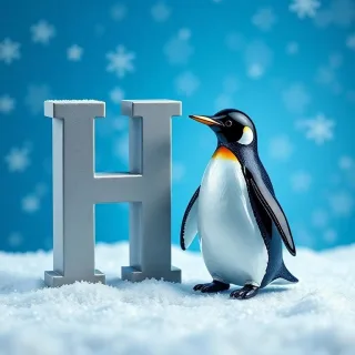 Penguin — letter H