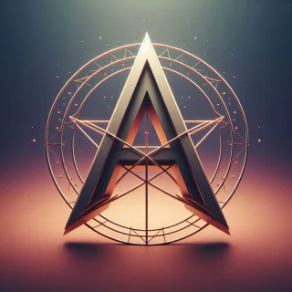 Pentagram — letter A (variant 2)