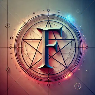 Pentagram — letter F (variant 2)