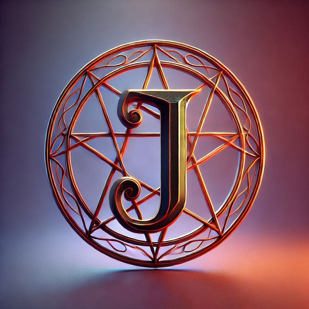 Pentagram — letter J (variant 2)