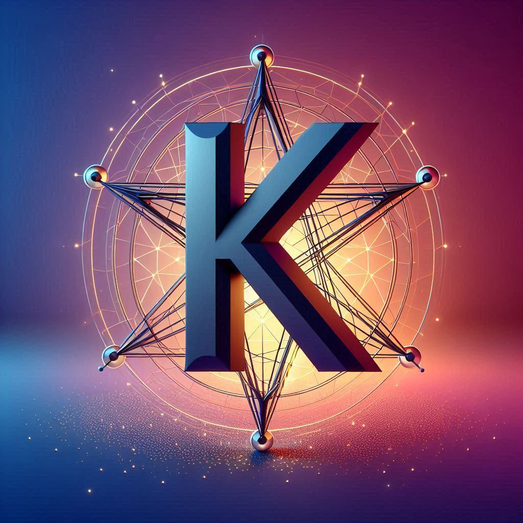 Pentagram — letter K (variant 2)