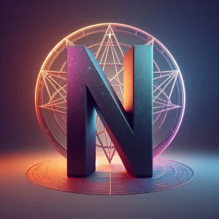 Pentagram — letter N (variant 2)