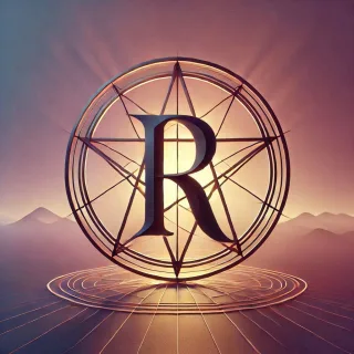 Pentagram — letter R (variant 2)