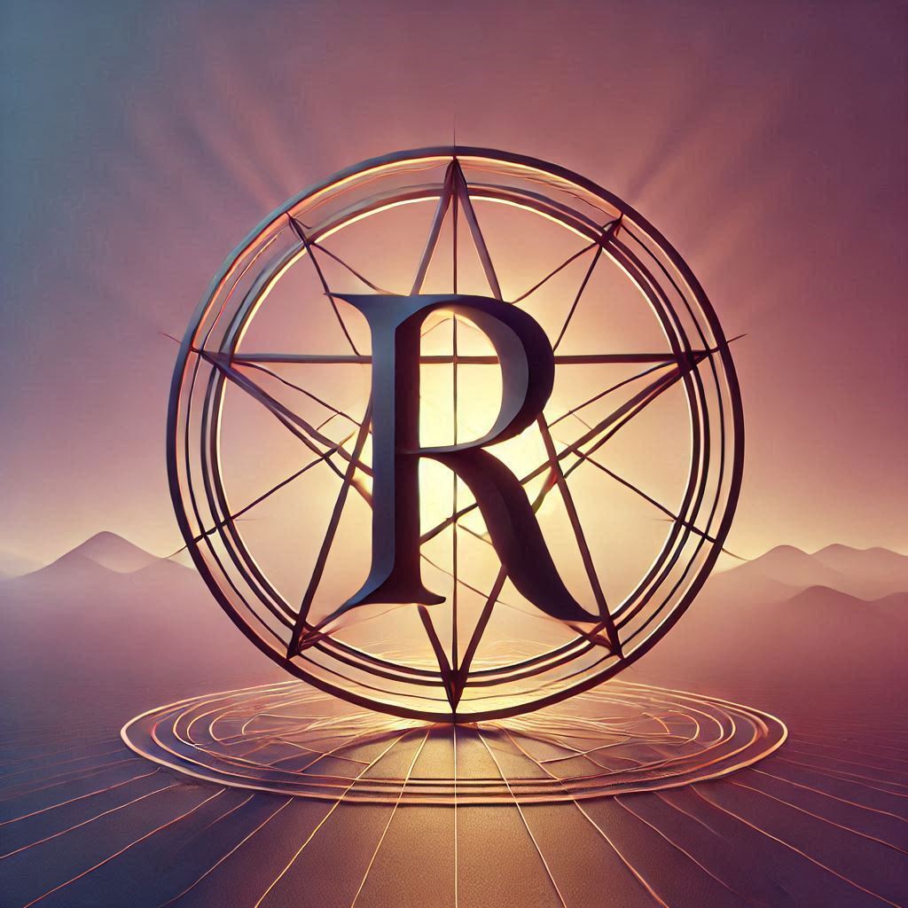 Pentagram — letter R (variant 2)
