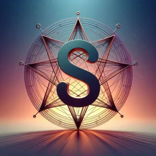 Pentagram — letter S (variant 2)