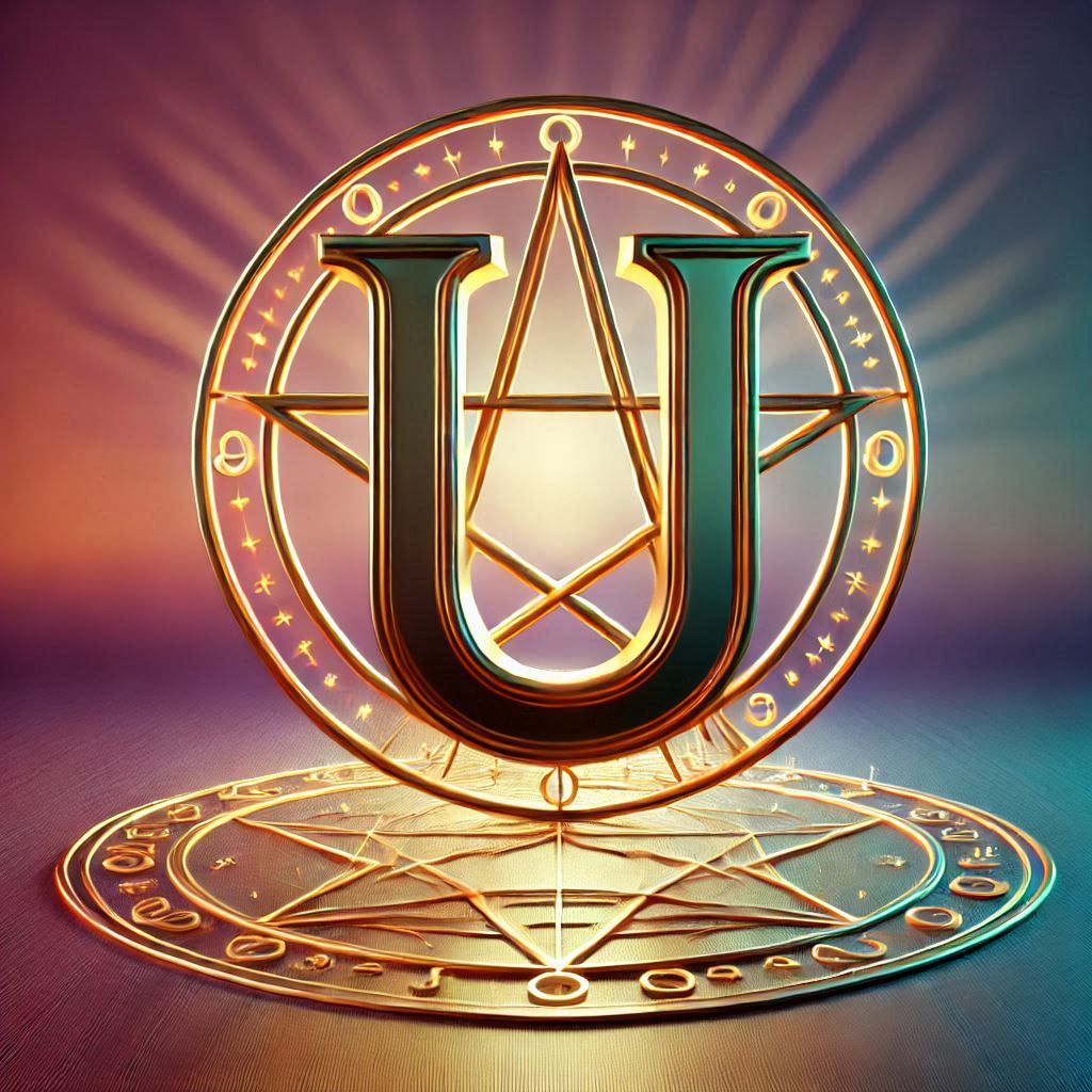 Pentagram — letter U (variant 2)