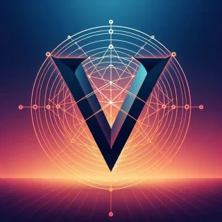 Pentagram — letter V (variant 2)