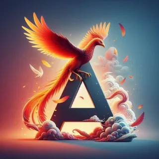 Phoenix — letter A (variant 2)