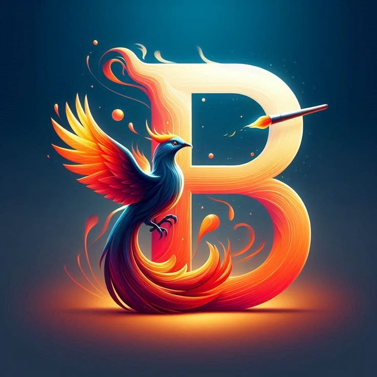 Phoenix — letter B (variant 2)