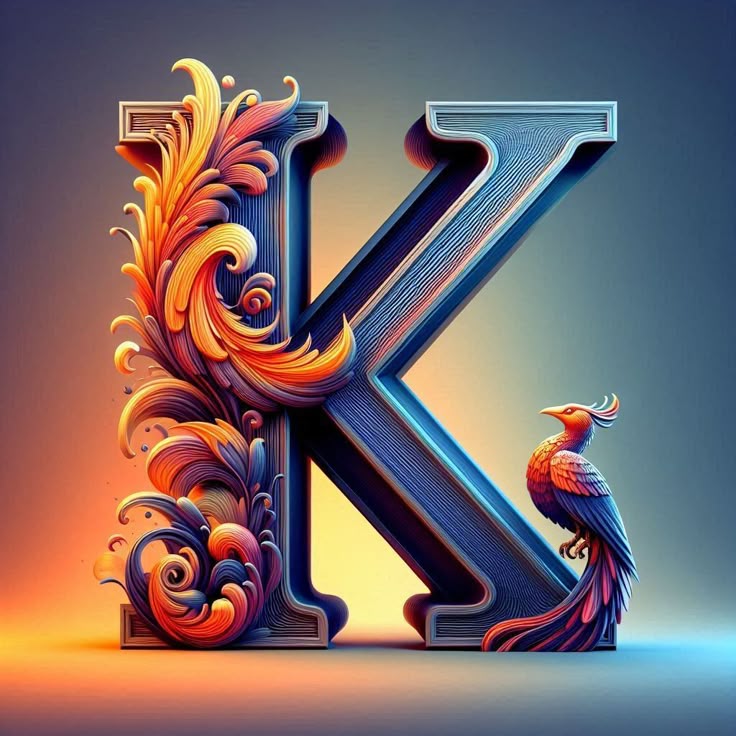 Phoenix — letter K (variant 2)