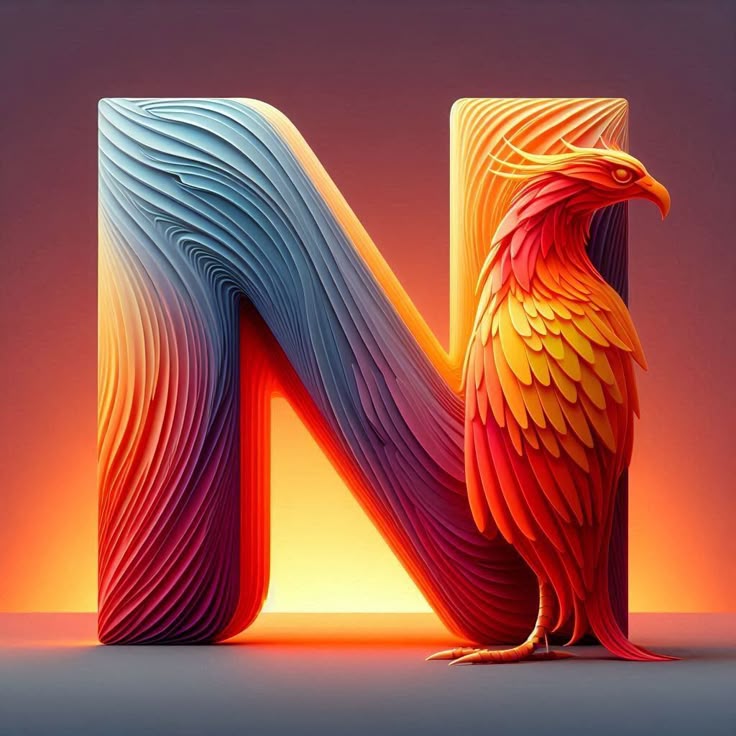 Phoenix — letter N (variant 2)