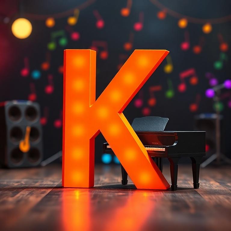 Piano — letter K