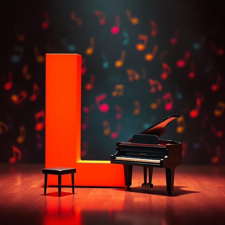 Piano — letter L