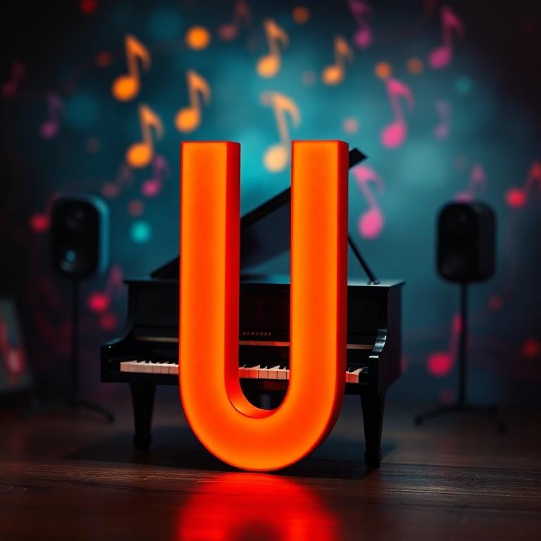 Piano — letter U